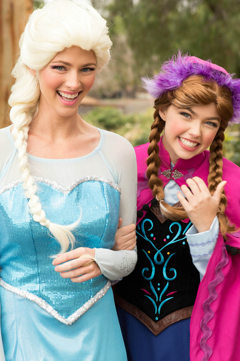 Frozen elsa and anna party character for kids in austin